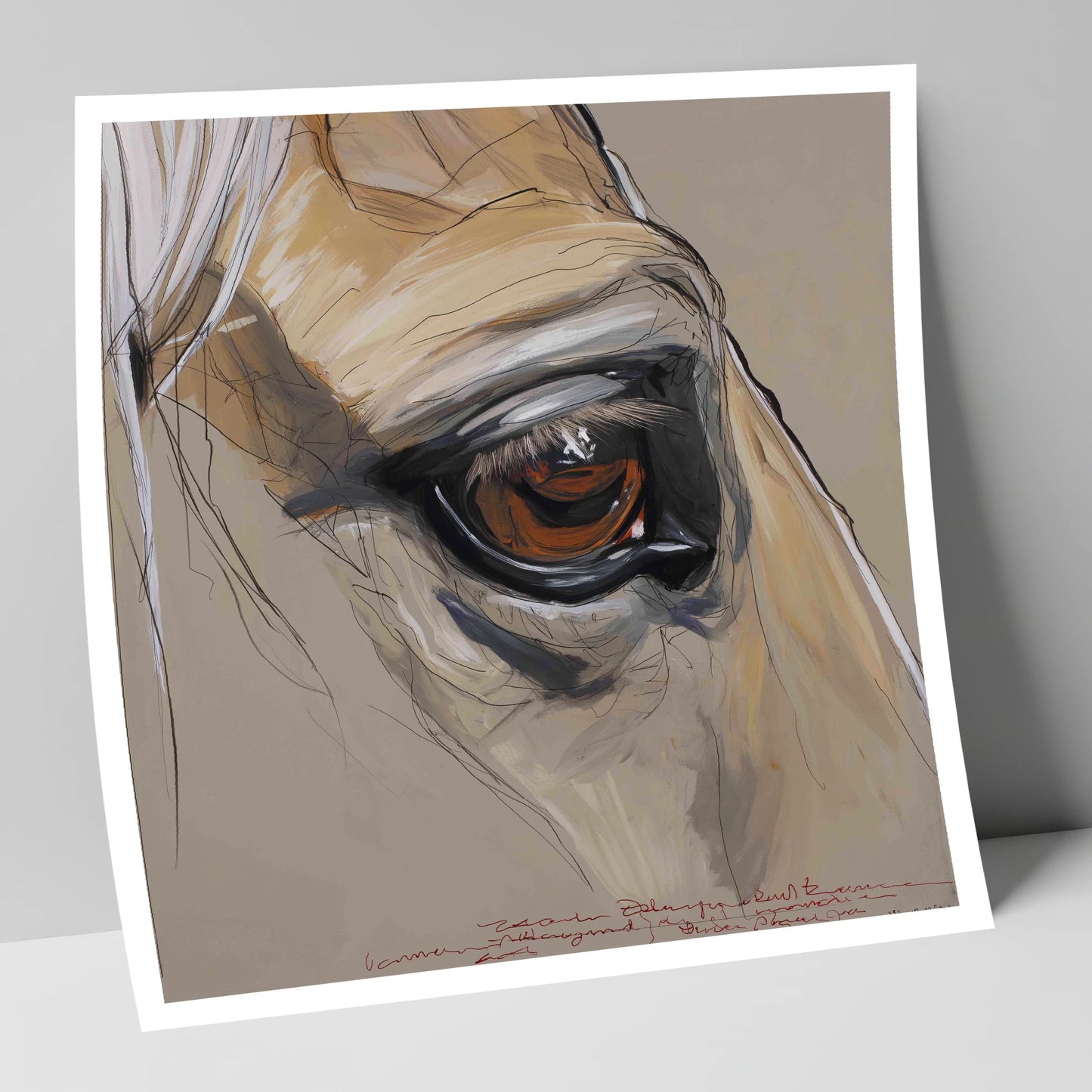 A Quiet Connection horse portrait art print