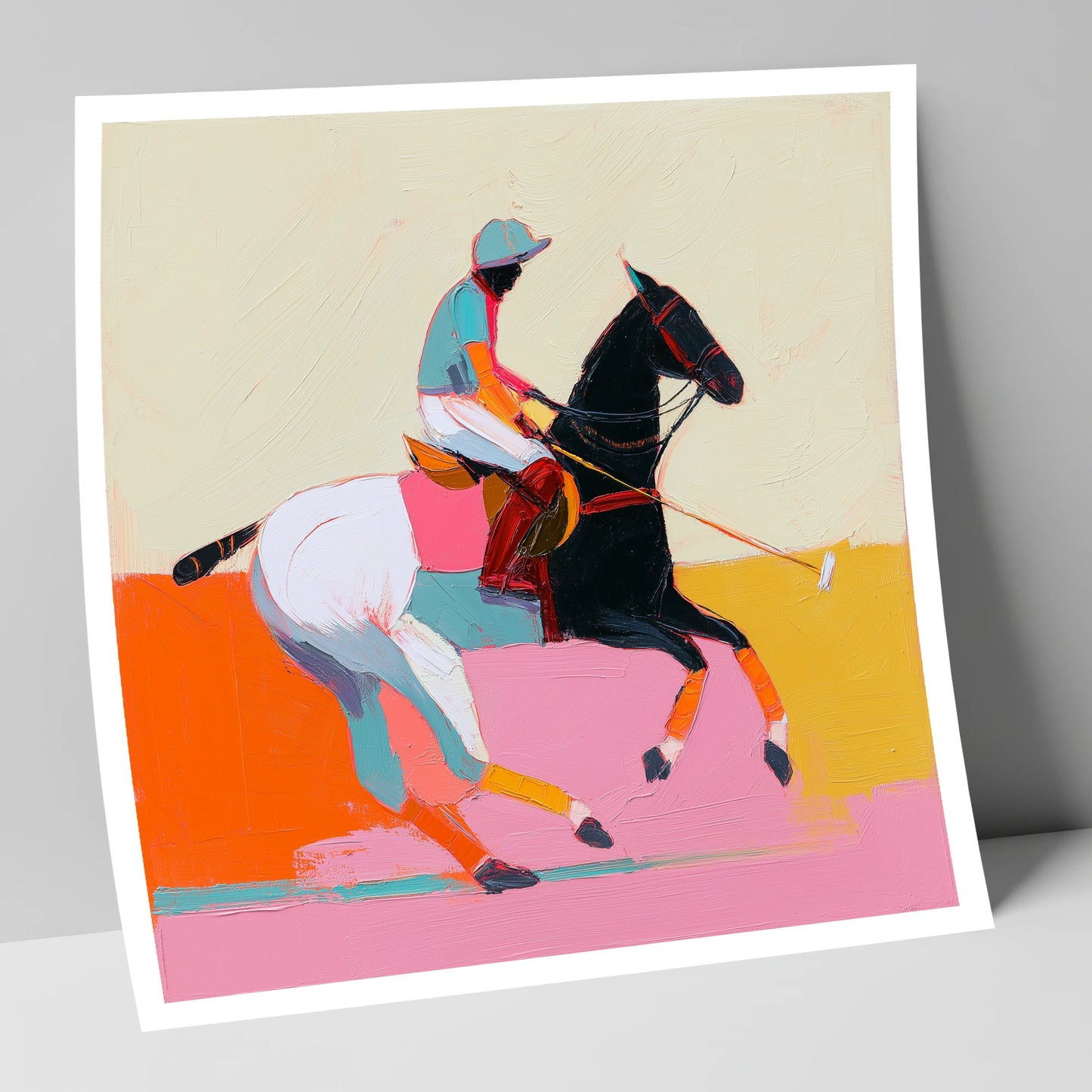 Vivid High Goal polo horse art print