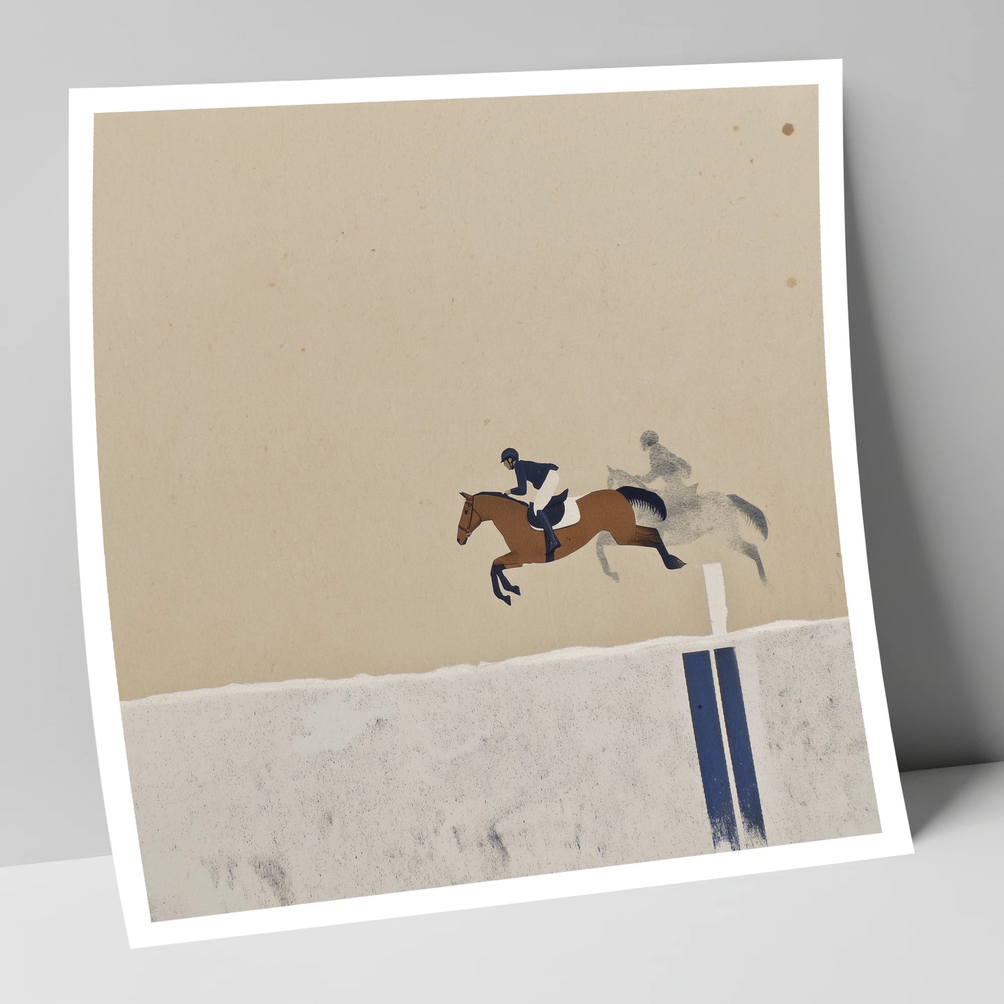 Suspended in Flight show jumping horse art print