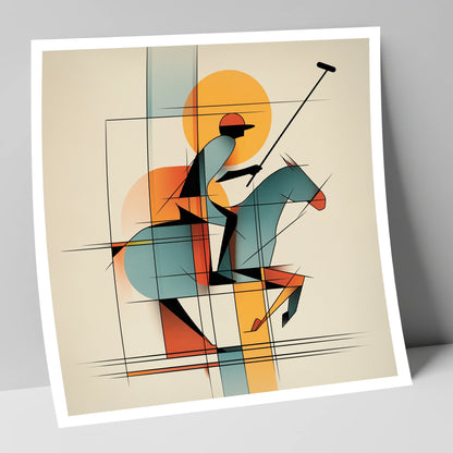 Structured Chukka polo horse art print