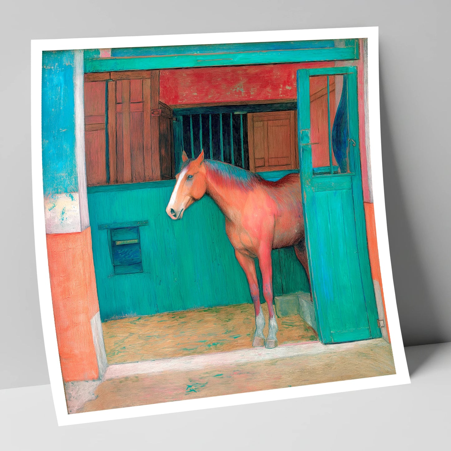 The Emerald Stable Door horse stable art print