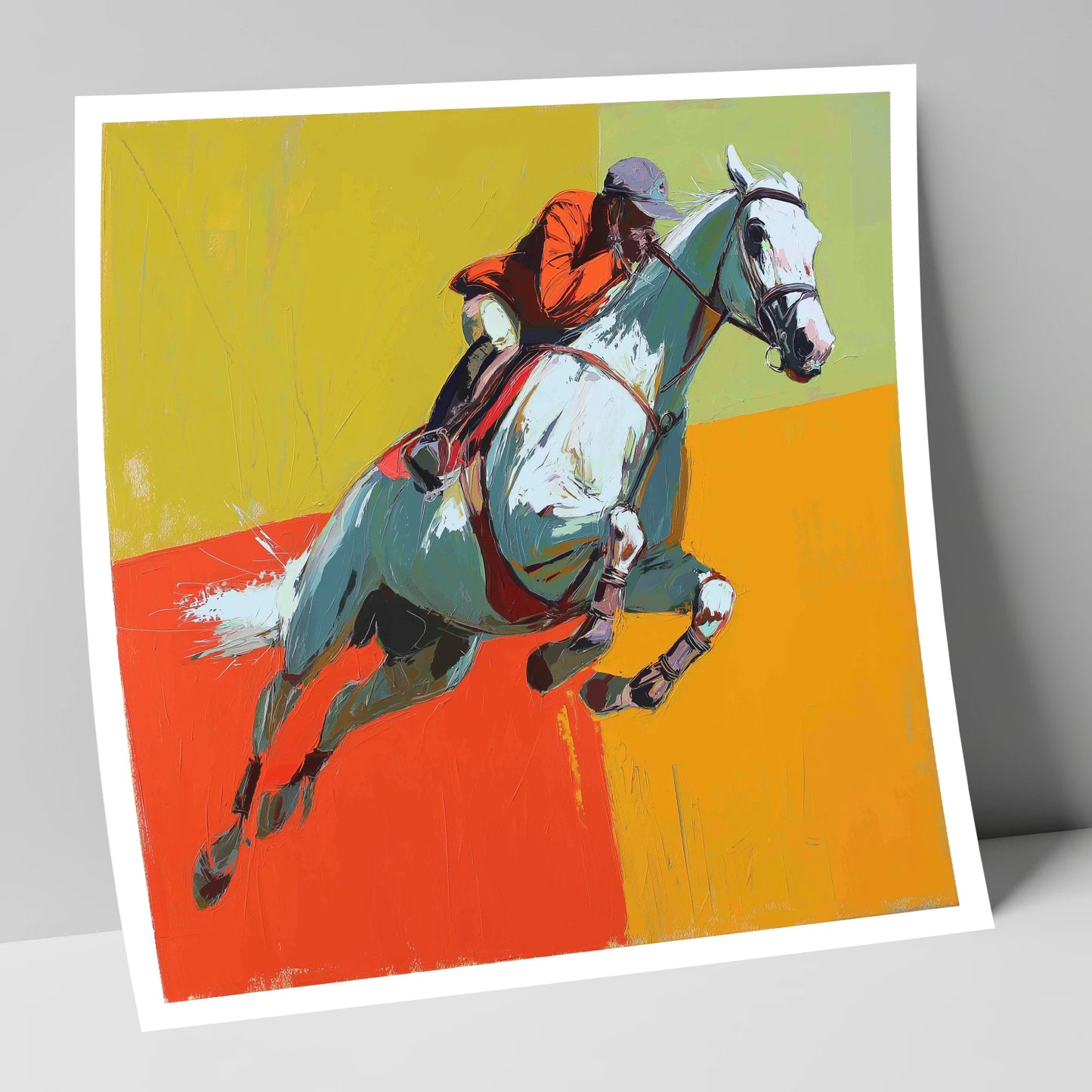 Momentum In Colour show jumping horse art print