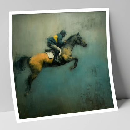 Suspended Momentum show jumping horse art print