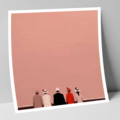 Anticipation at the Rails racing horse art print