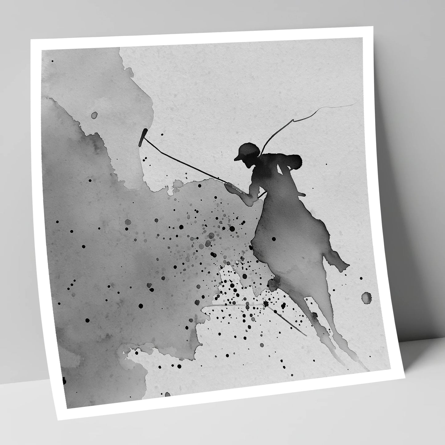 Dynamic Polo Silhouette polo horse art print