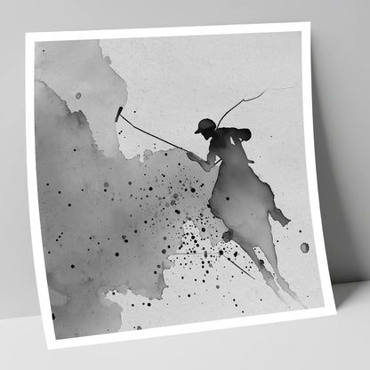 Dynamic Polo Silhouette polo horse art print