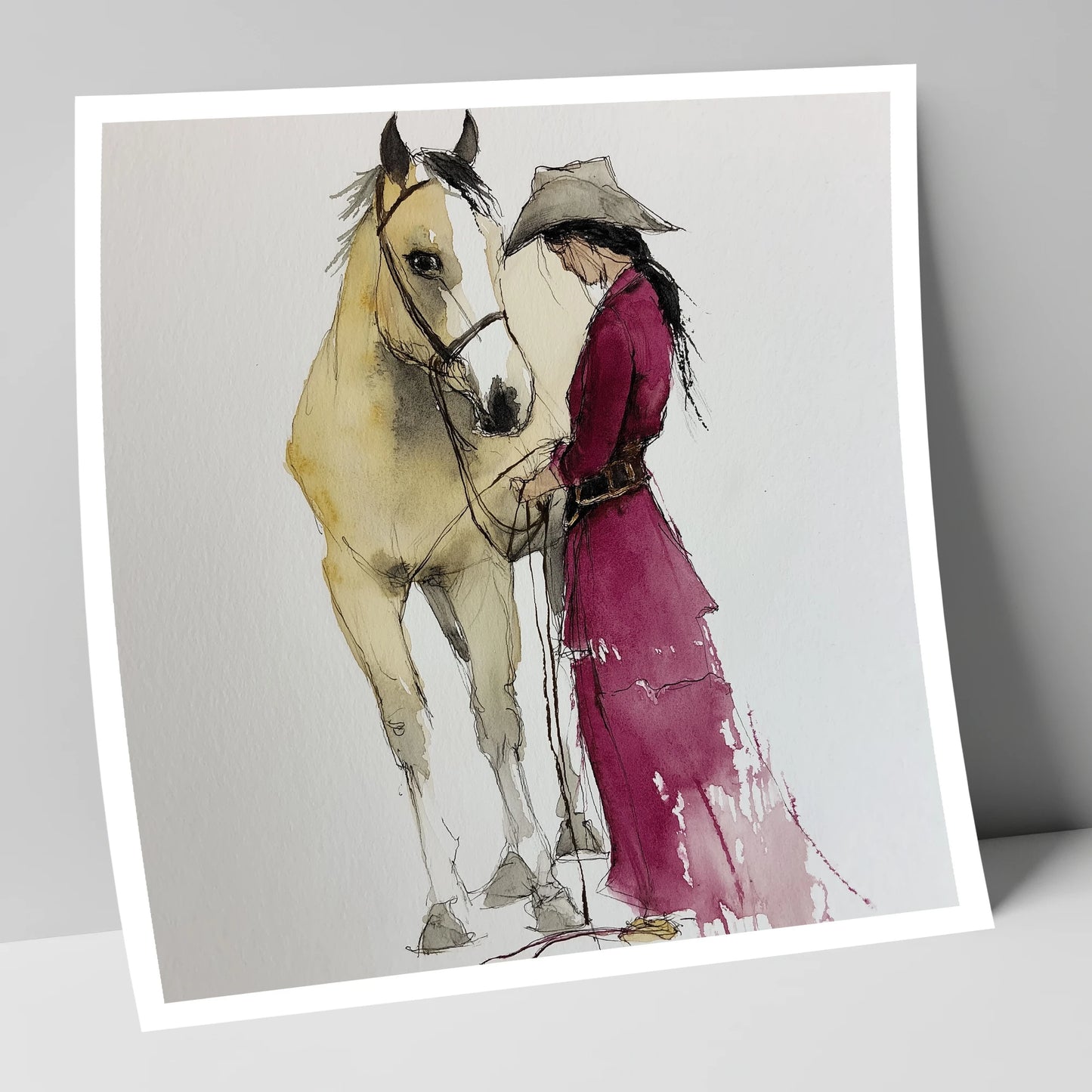 A Quiet Understanding horse & rider art print