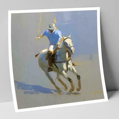 The Decisive Stroke polo horse art print