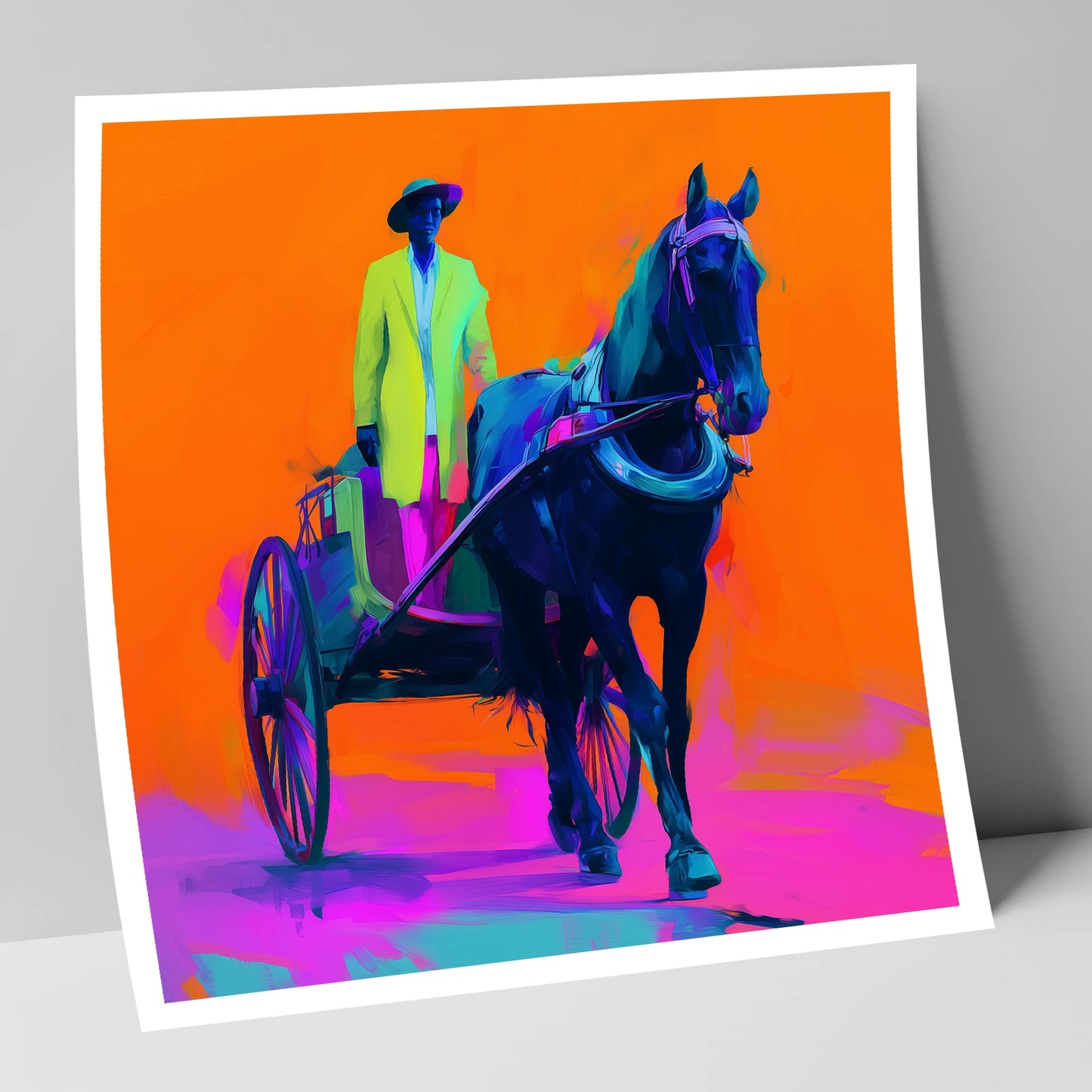 Electric Harness Horse working horse art print