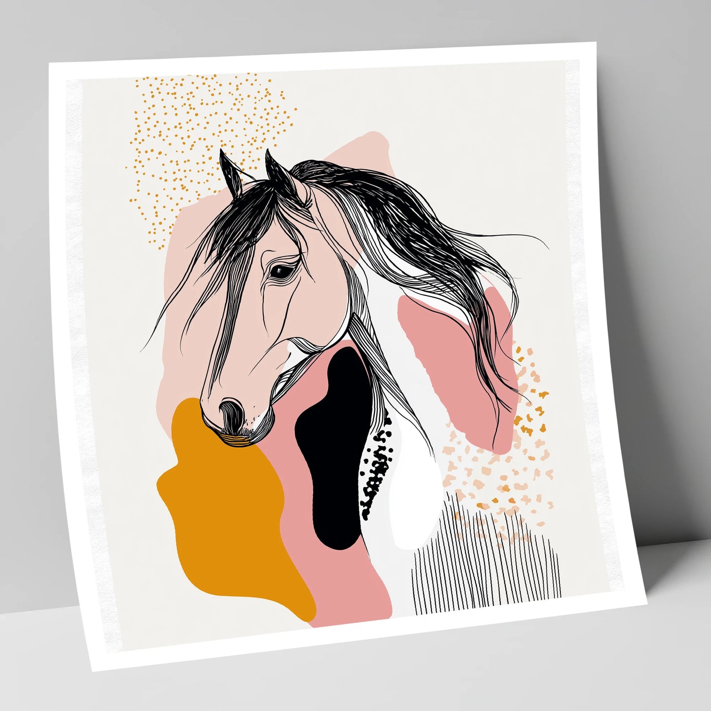 Graphic Equine Elegance horse & rider art print