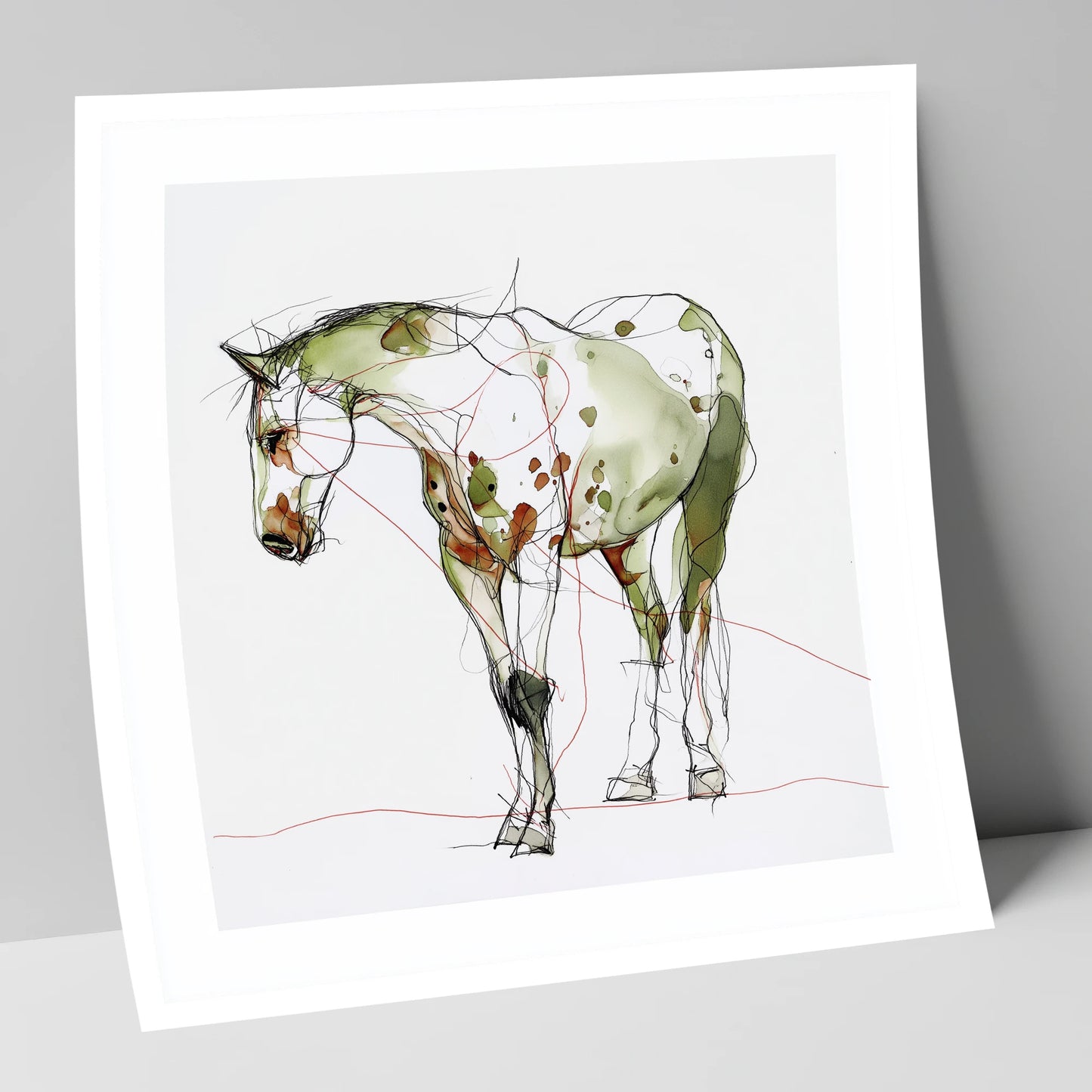 Earthy Appaloosa Contour horse breed art print