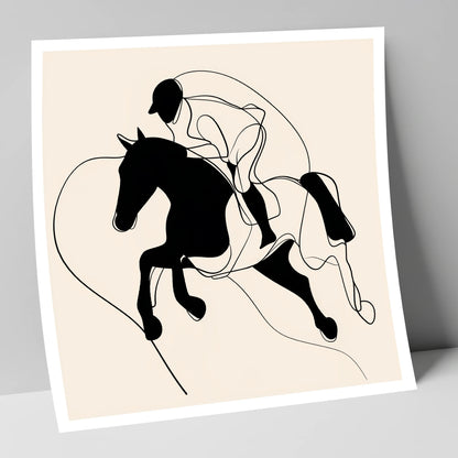 Airborne Elegance show jumping horse art print