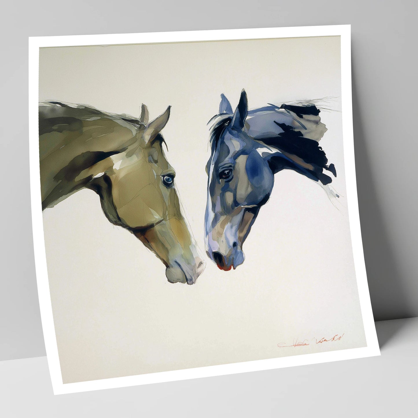 Kindred Spirits horse portrait art print