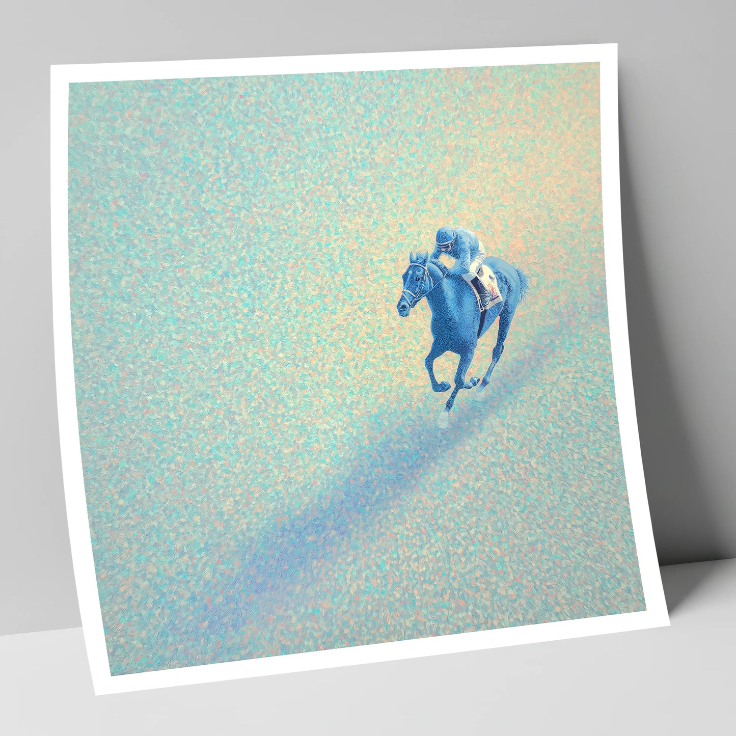 Luminous Racing Stride racing horse art print