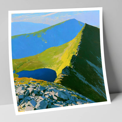 Vibrant Mountain Tarn Landscape horse landscape art print