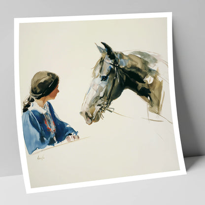 A Shared Silence horse & rider art print