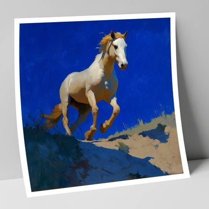 Sunlit Ascent wild horses art print