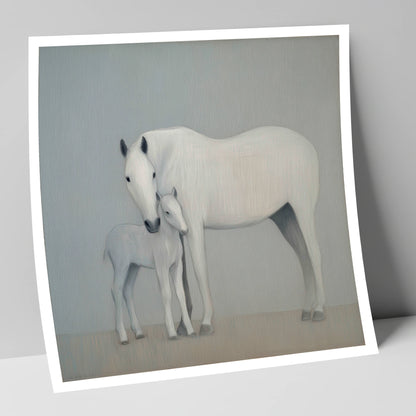 Quiet Devotion mare & foal art print