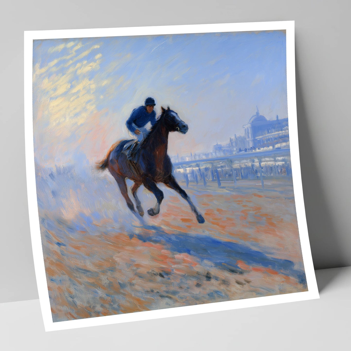 Luminous Morning Gallop racing horse art print