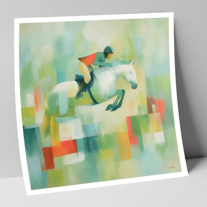 Clearing the Colours show jumping horse art print