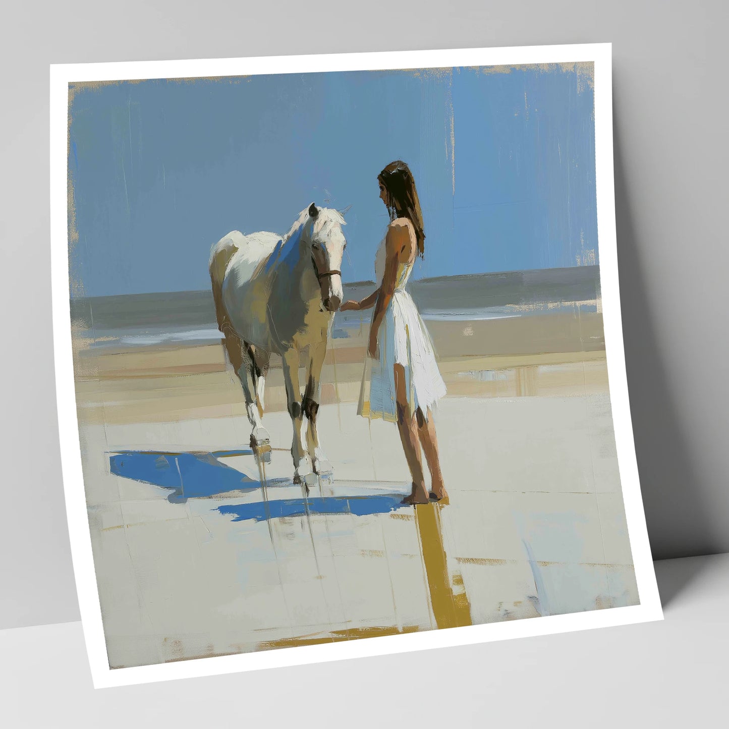 Serenity at Tide's Edge horse & rider art print