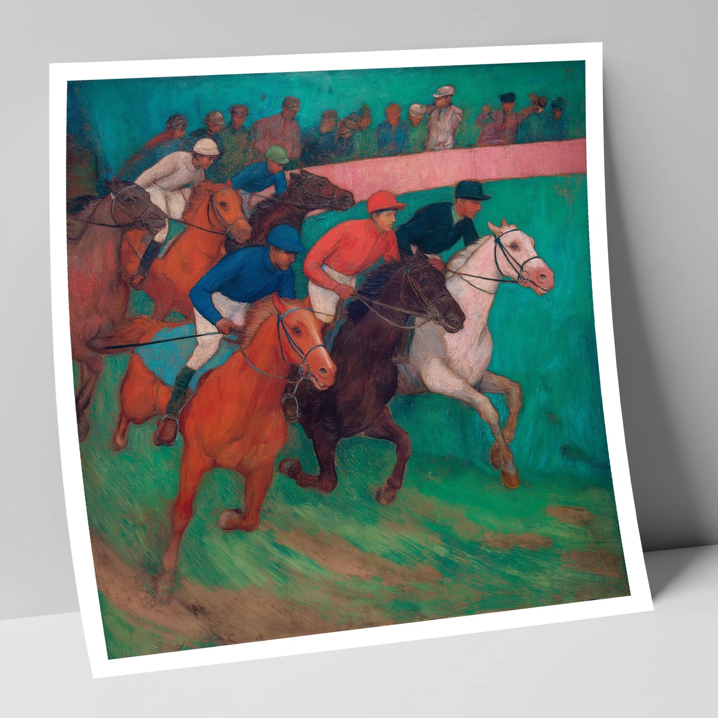 The Vibrant Furlong racing horse art print