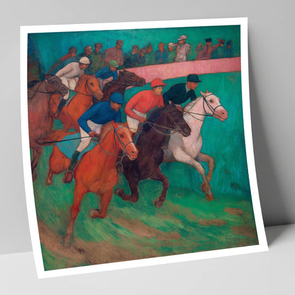 The Vibrant Furlong racing horse art print