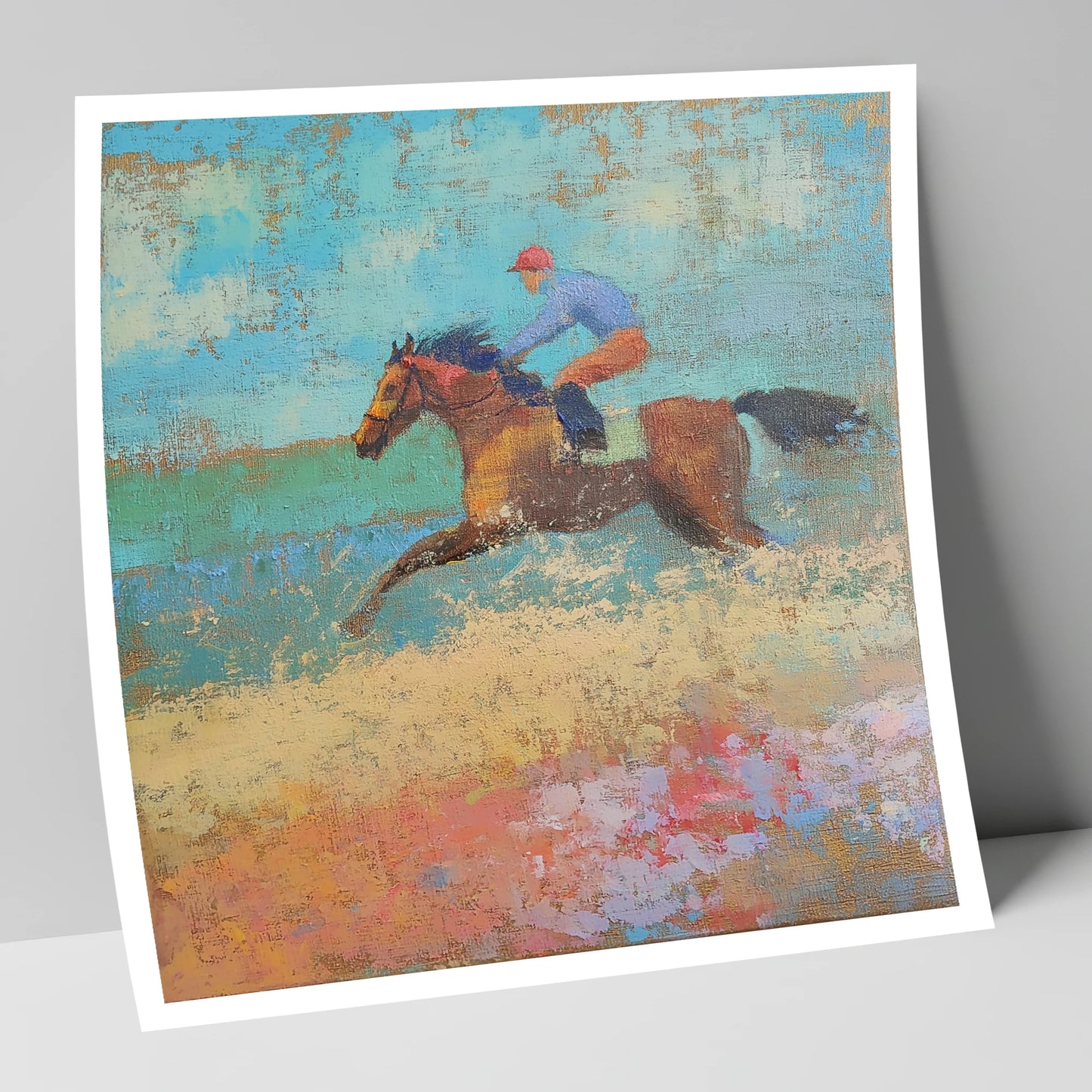 The Coastal Gallop racing horse art print
