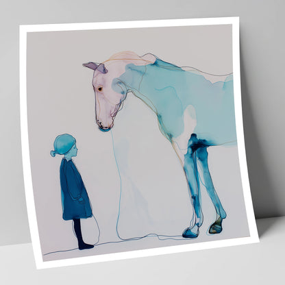 A Quiet Connection horse & rider art print