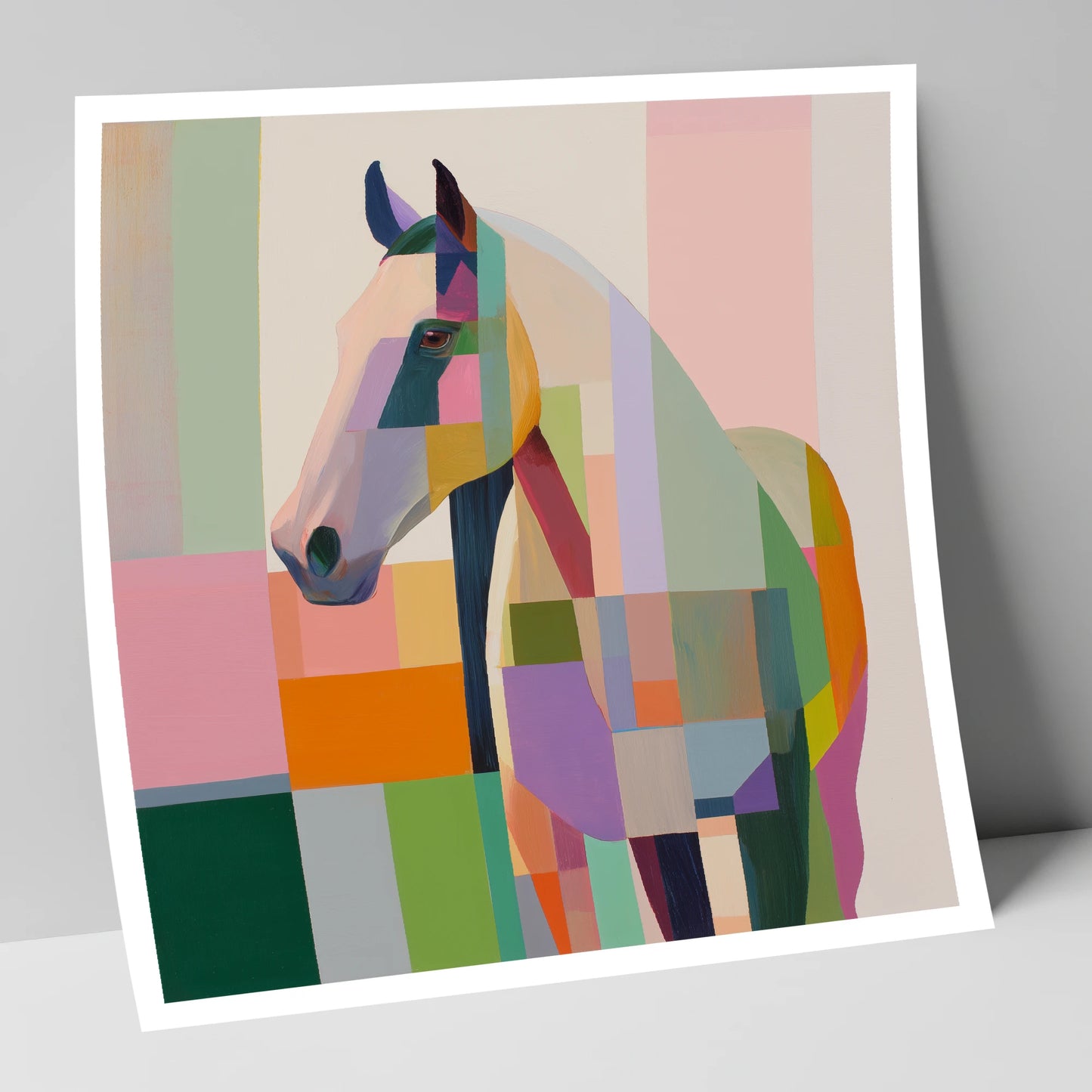 Prismatic Equine Profile horse breed art print