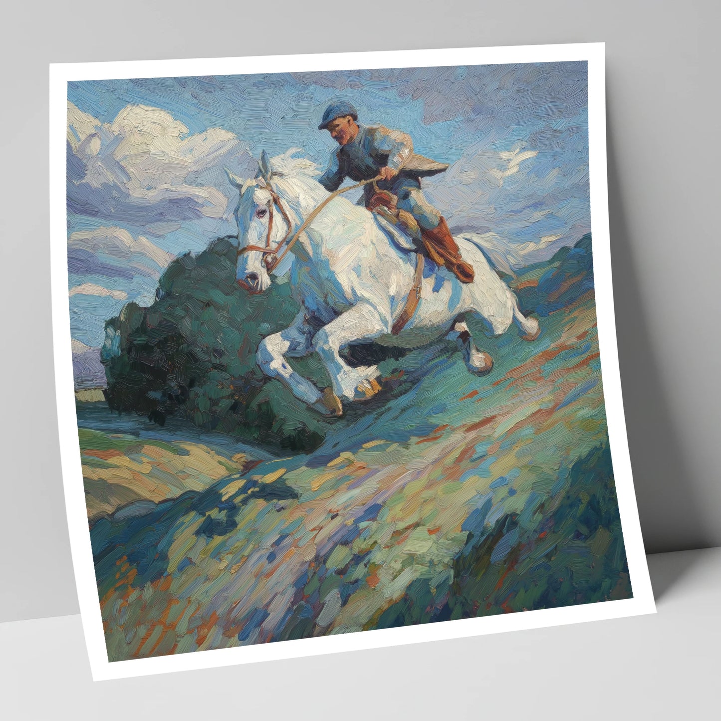 The Boundless Leap show jumping horse art print