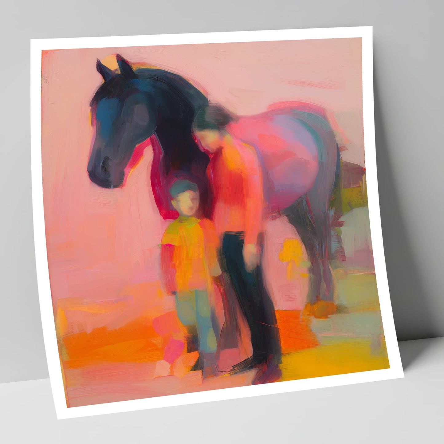 A Vibrant Bond horse & rider art print