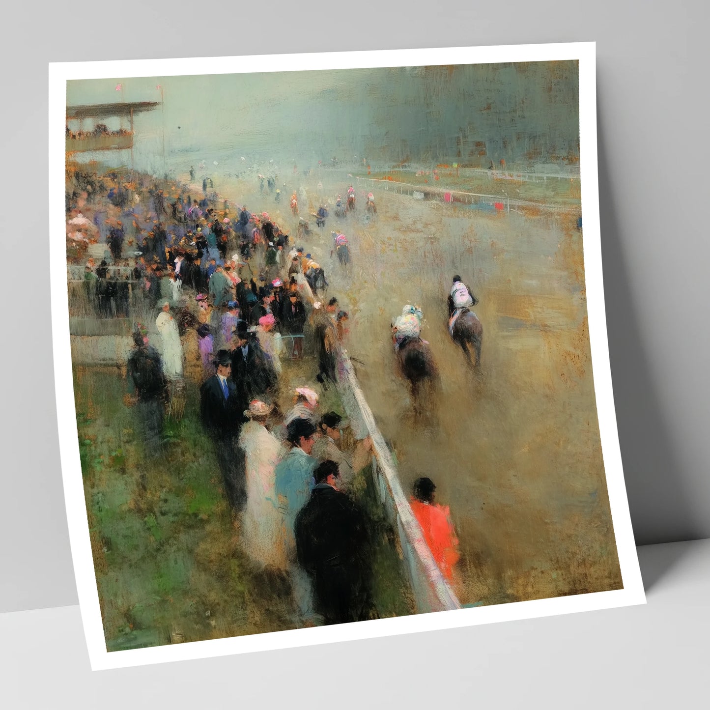 Trackside Anticipation racing horse art print