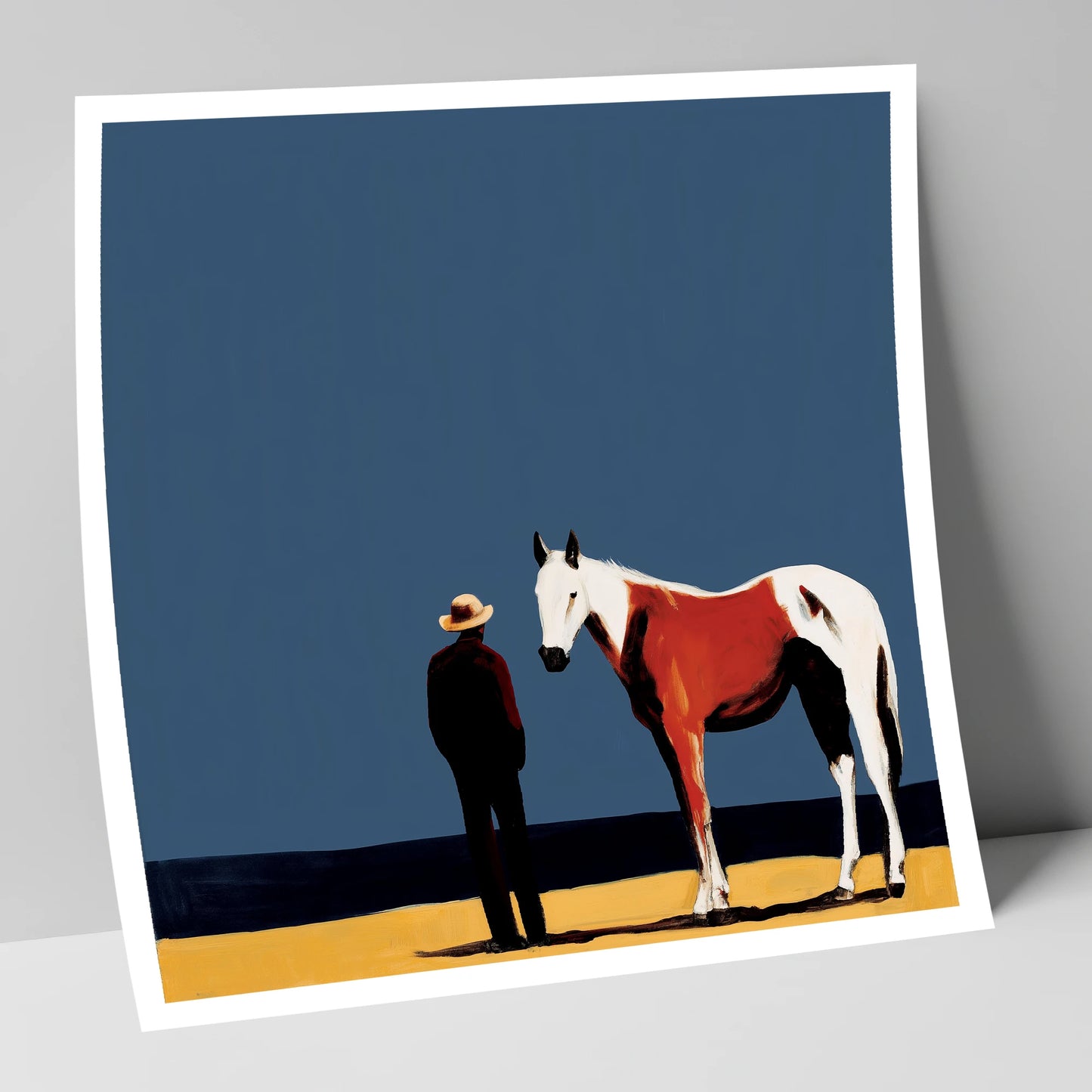 The Quiet Horizon horse & rider art print