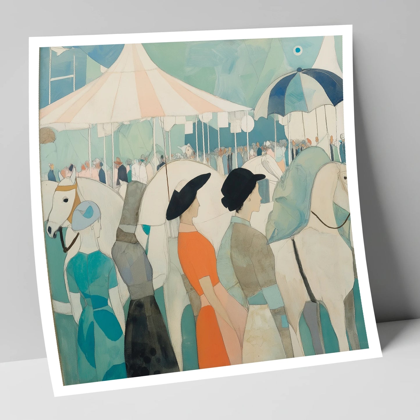 Trackside Elegance racing horse art print