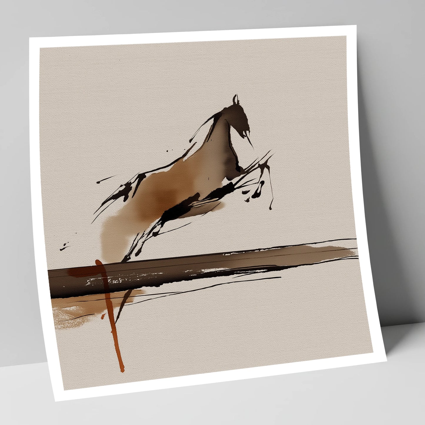 Airborne Elegance show jumping horse art print