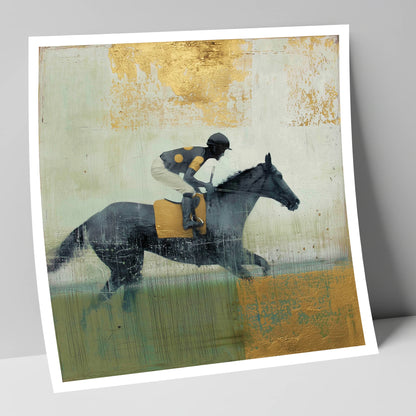 The Golden Furlong racing horse art print