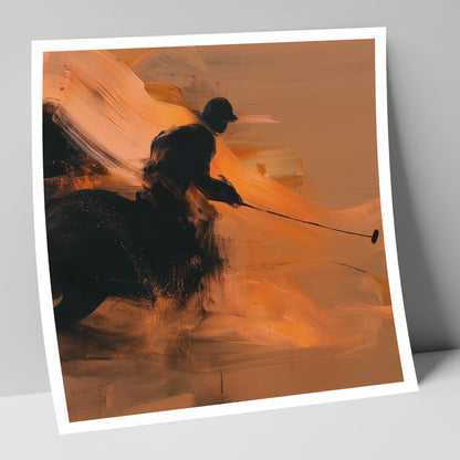 The Decisive Strike polo horse art print