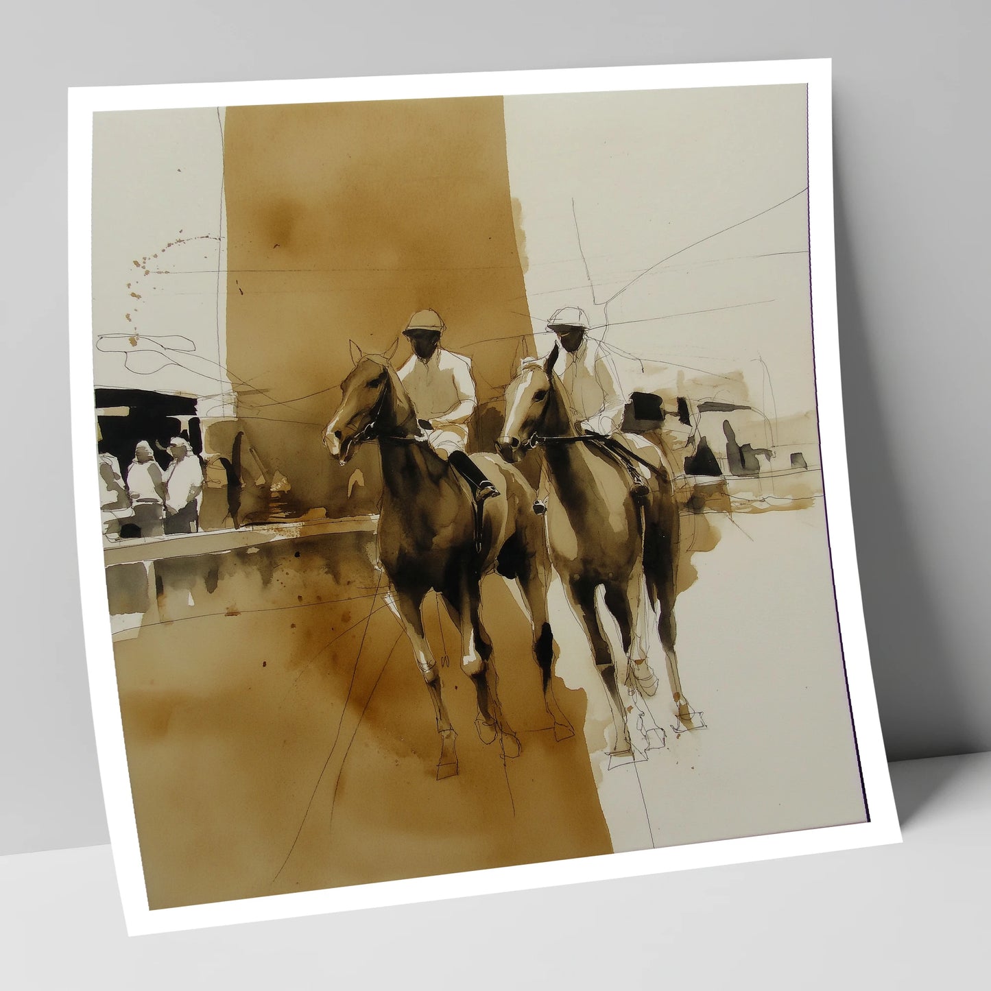 Parade Ring Anticipation racing horse art print