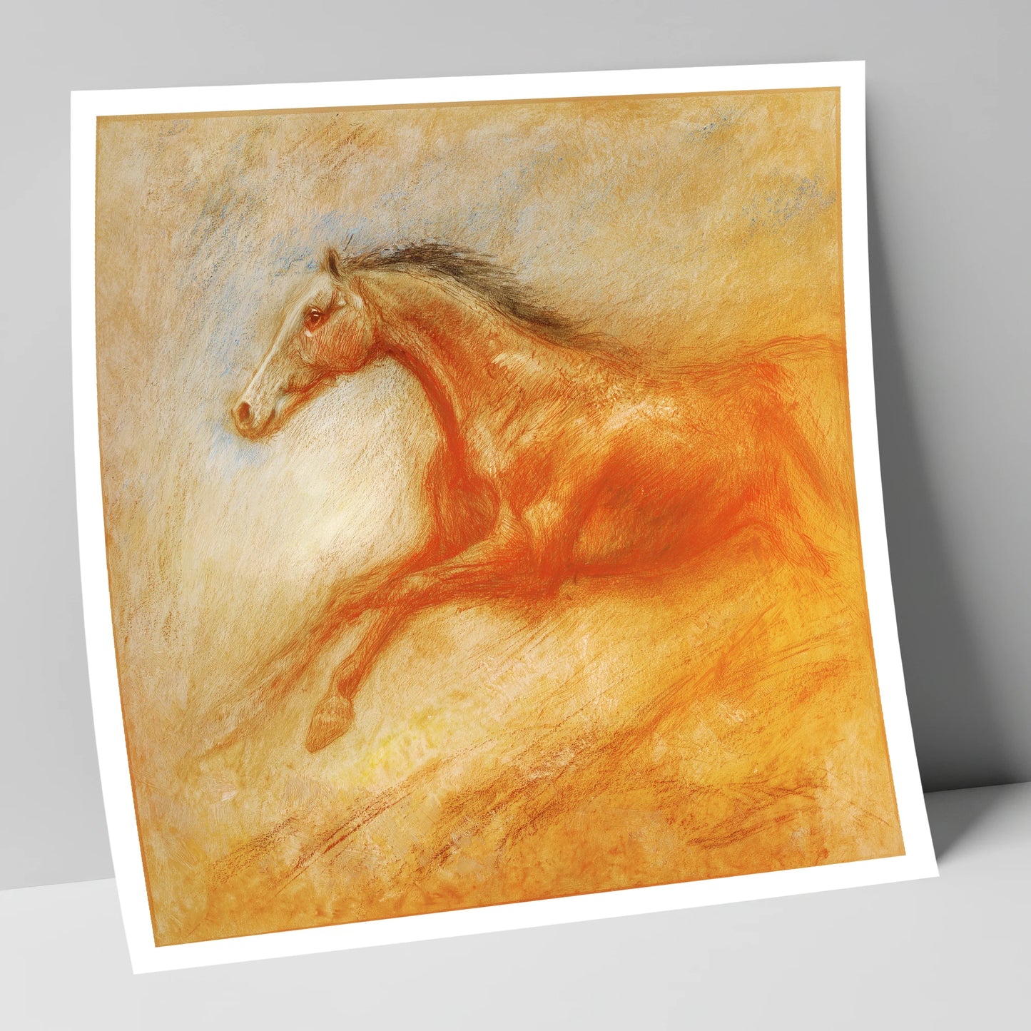 The Golden Gallop racing horse art print