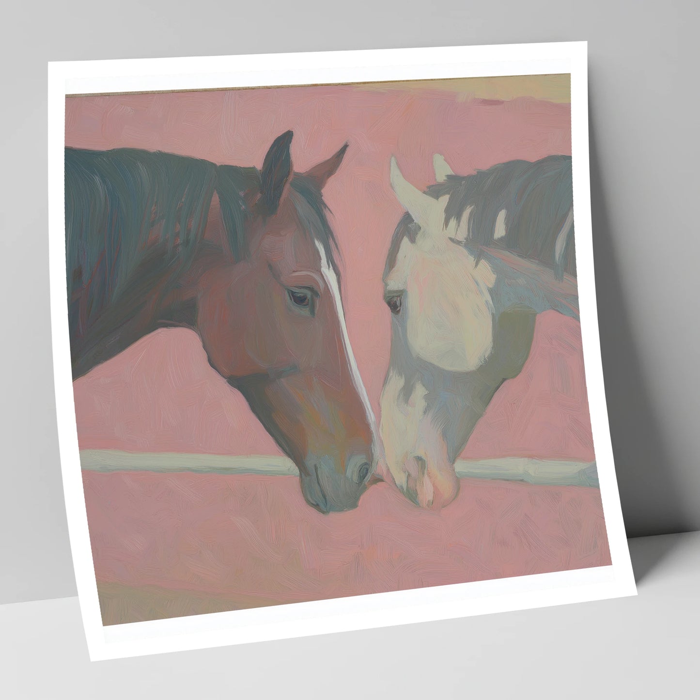 Quiet Companions horse portrait art print