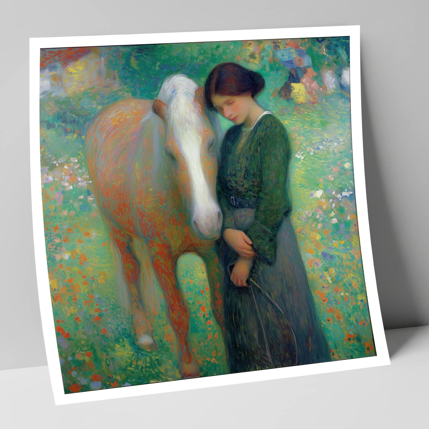 Meadow's Embrace horse & rider art print