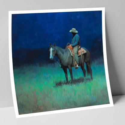 Indigo Silence western horse art print