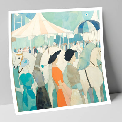 Trackside Elegance racing horse art print