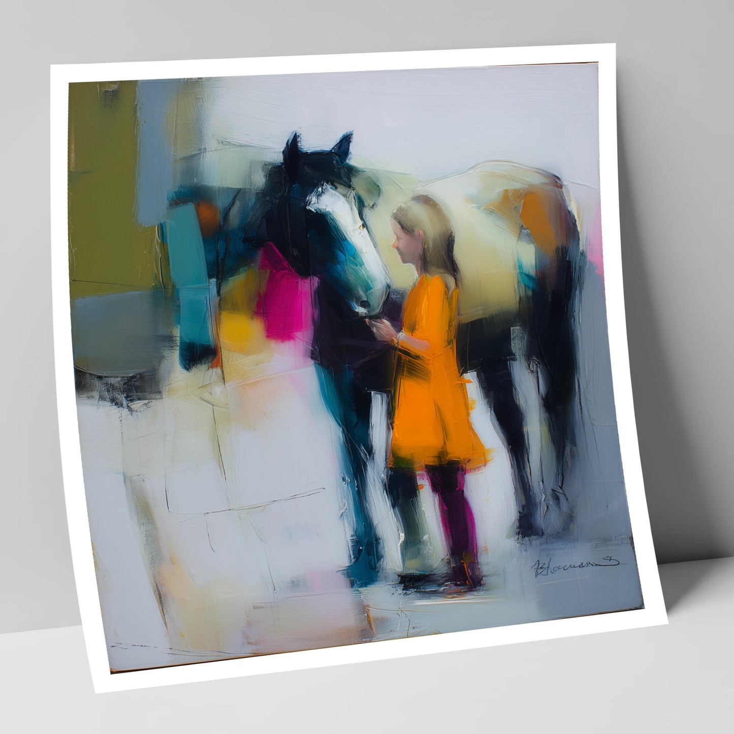 Vibrant Connection horse & rider art print