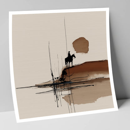 The Quiet Horizon western horse art print