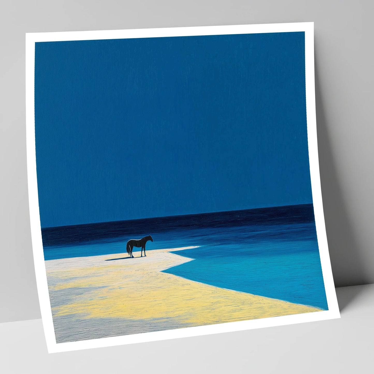 The Azure Edge horse landscape art print