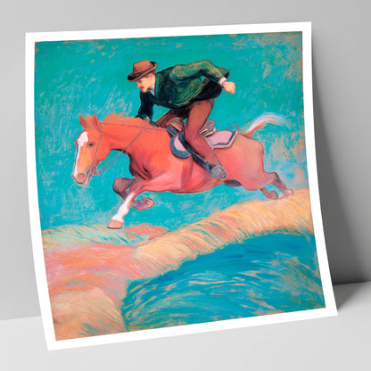 The Bold Leap show jumping horse art print