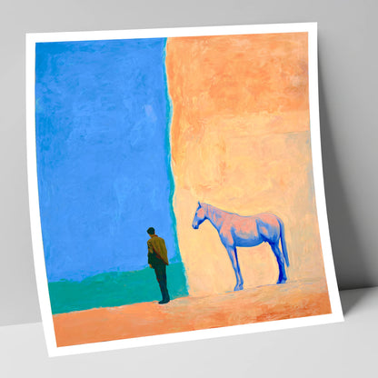 Silent Understanding horse & rider art print