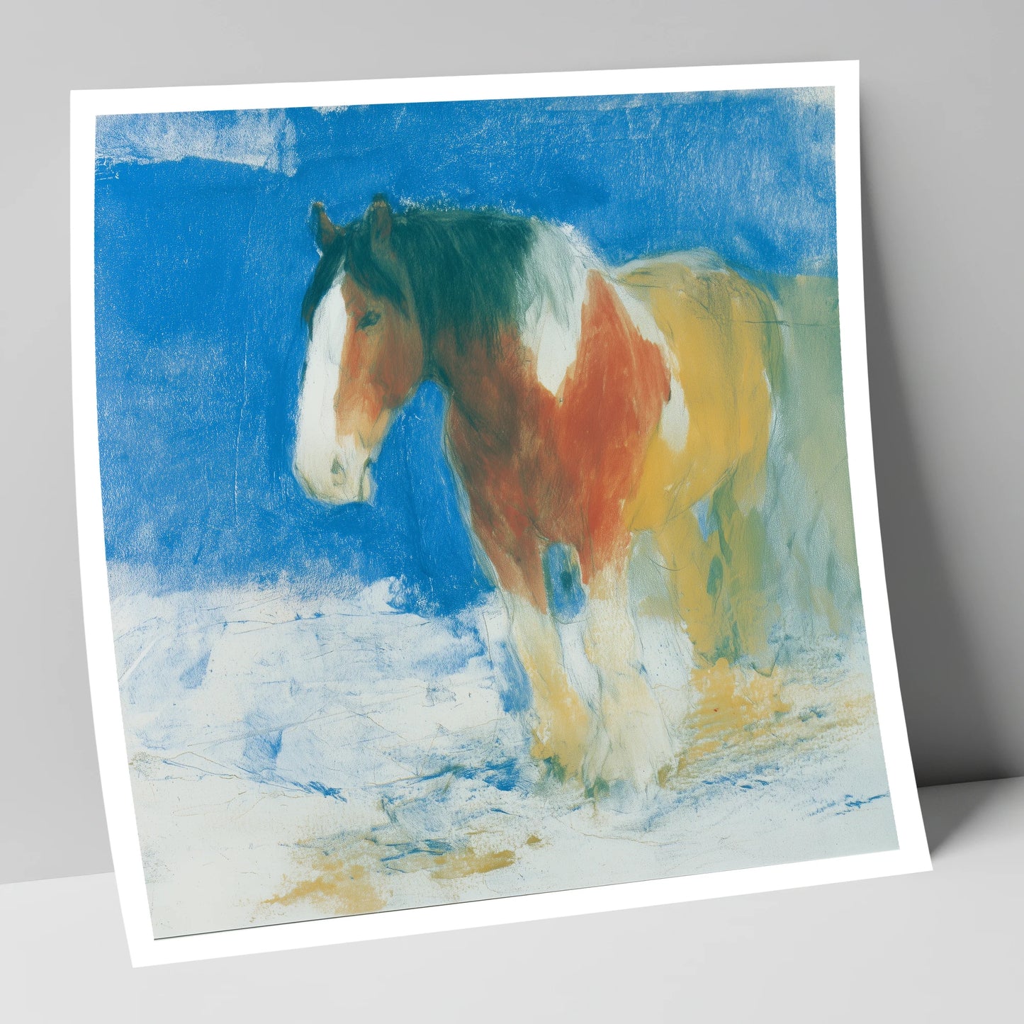 Cerulean Coloured Cob horse breed art print